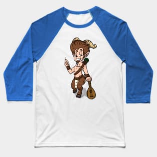 Satyr Cartoon Baseball T-Shirt